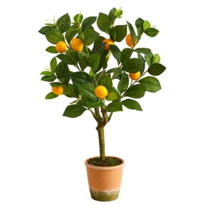 Nearly Natural 24 in. Artificial Lemon Tree