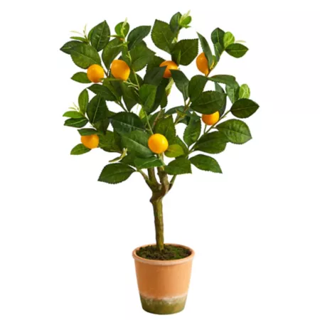 Nearly Natural 24" Artificial Lemon Tree Artificial Plants & Flowers