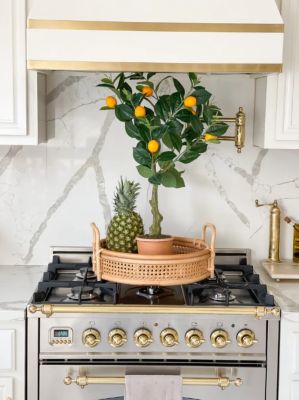 Image showing  28 in. Artificial Lemon Tree in Decorative Planter