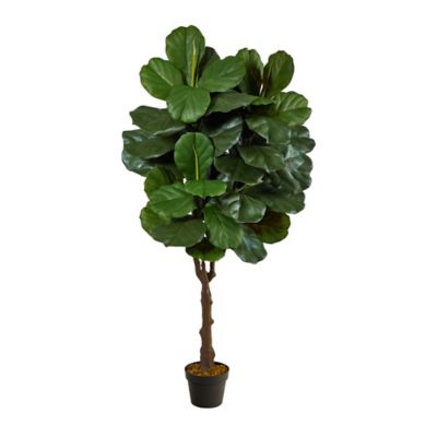 Nearly Natural 4.5 ft. Indoor/Outdoor Artificial Fiddle Leaf Fig Tree
