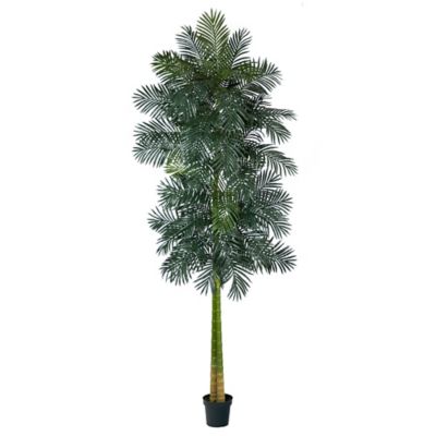 Nearly Natural 10 ft. Double Stalk Golden Cane Artificial Palm Tree