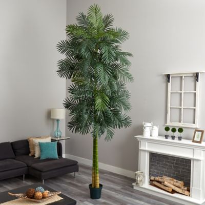 Image showing  10 ft. Double Stalk Golden Cane Artificial Palm Tree