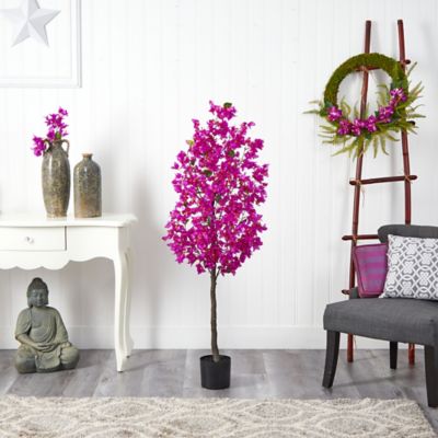 Image showing  5 ft. Purple Bougainvillea Artificial Tree