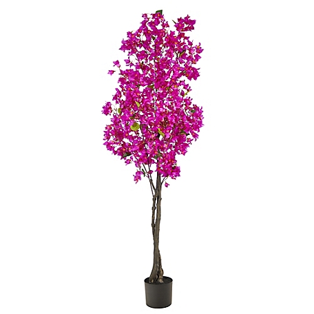 Nearly Natural 6 ft. Purple Bougainvillea Artificial Tree