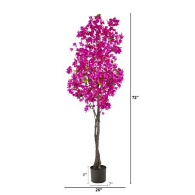 Image showing  6 ft. Purple Bougainvillea Artificial Tree