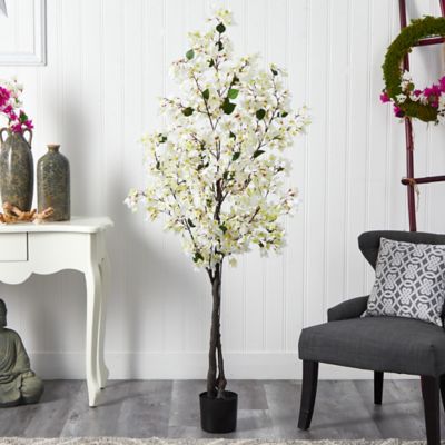 Image showing  6 ft. White Bougainvillea Artificial Tree