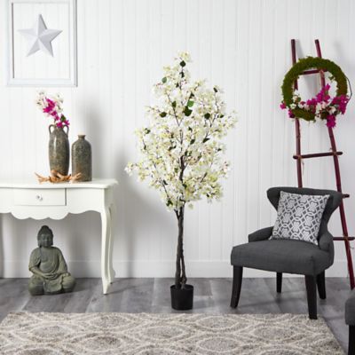 Image showing  6 ft. White Bougainvillea Artificial Tree