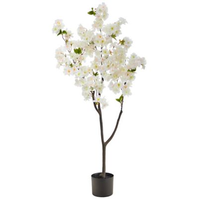 Nearly Natural 4 ft. Pink/White Artificial Cherry Blossom Tree