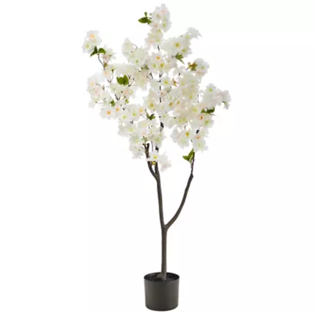 Nearly Natural 4' Pink/White Artificial Cherry Blossom Tree Artificial Plants & Flowers