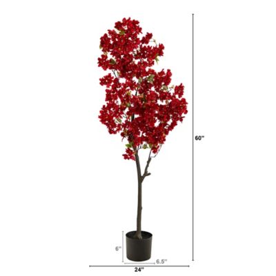 Image showing  5 ft. Red Artificial Cherry Blossom Tree
