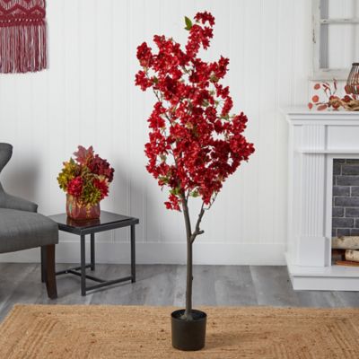 Image showing  5 ft. Red Artificial Cherry Blossom Tree