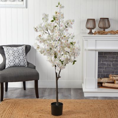 Image showing  5 ft. White Artificial Cherry Blossom Tree