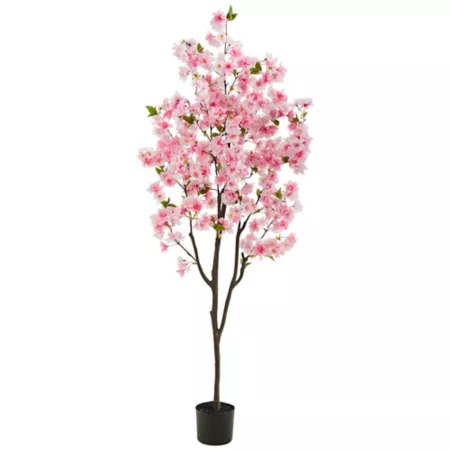 Nearly Natural 6-Foot Pink Artificial Cherry Blossom Tree Artificial Plants & Flowers