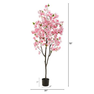 Image showing  6 ft. Pink Artificial Cherry Blossom Tree