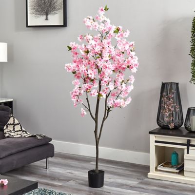 Image showing  6 ft. Pink Artificial Cherry Blossom Tree