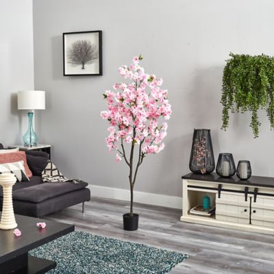 Image showing  6 ft. Pink Artificial Cherry Blossom Tree