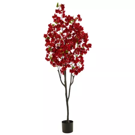 Nearly Natural 6 ft Red Artificial Cherry Blossom Tree Artificial Plants & Flowers