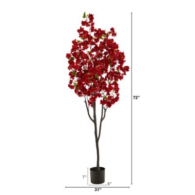 Image showing  6 ft. Red Artificial Cherry Blossom Tree