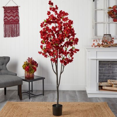 Image showing  6 ft. Red Artificial Cherry Blossom Tree