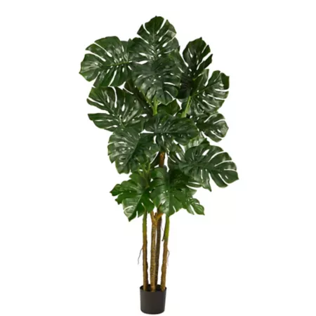 Almost Natural 6 Foot Artificial Monstera Tree Artificial Plants & Flowers