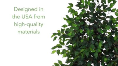 Image showing  8 ft. Artificial Ficus Tree with Handmade Natural Jute and Cotton Planter