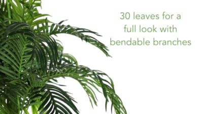 Image showing  6 ft. Hawaii Artificial Palm Tree in Multicolor Handmade Natural Cotton-Woven Planter