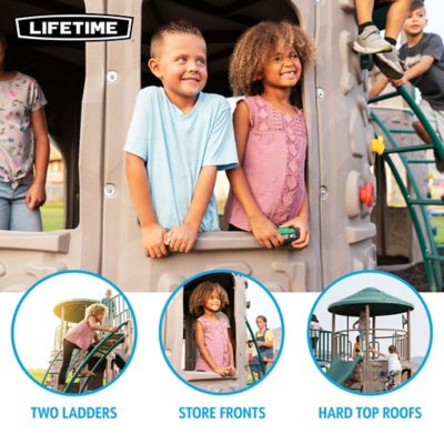 Image showing 6 th Lifetime Double Adventure Tower with Monkey Bars