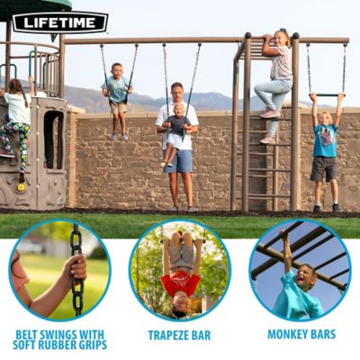 Image showing 7 th Lifetime Double Adventure Tower with Monkey Bars