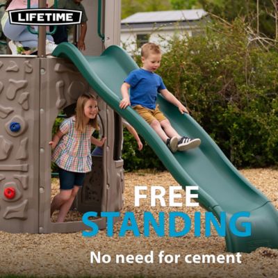 Image showing 8 th Lifetime Double Adventure Tower with Monkey Bars