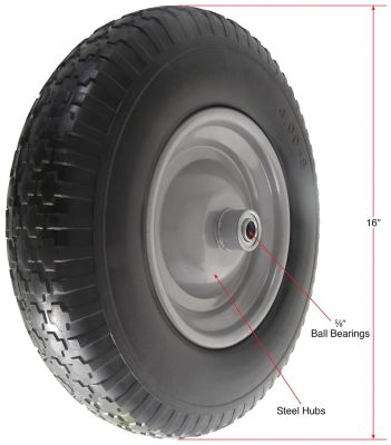 Image showing 6 th Tech Team 16 in. Farm Gate Wheel, Flat Free End Mount
