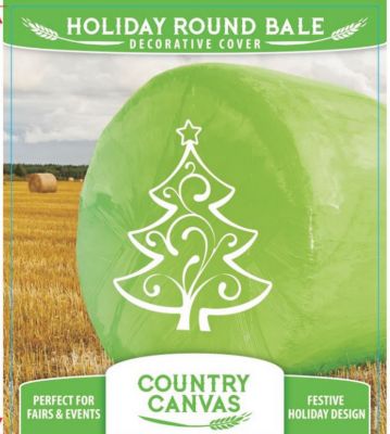 COUNTRY CANVAS Holiday Bale Cover, Christmas Tree