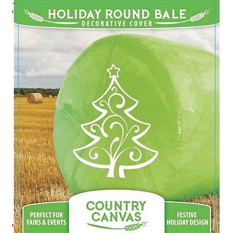 COUNTRY CANVAS Holiday Bale Cover, Christmas Tree