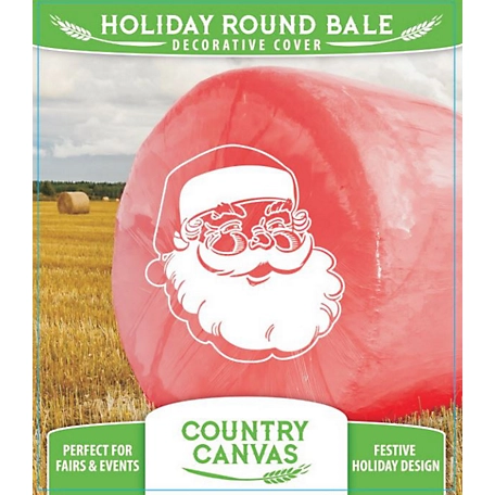 COUNTRY CANVAS Holiday Bale Cover, Santa