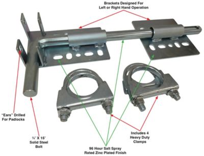 Image showing 9 th Tech Team Farm Gate Slide Bolt Latch Set
