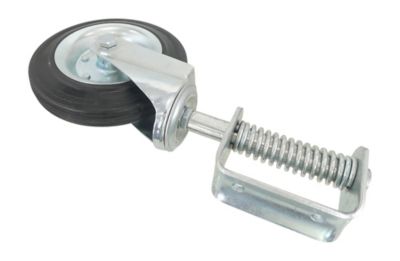 Image showing  8 in. Gate Caster, Solid Tire Spring Loaded