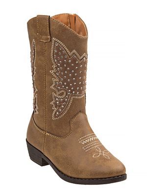 Kensie Girl Girls' Cowgirl Heel Boots, Little Kid/Big Kid
