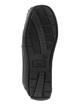 Image showing  Slip-On Loafer Leather Boy Dress Shoes with Metal Accent (Toddler-Little Kids)