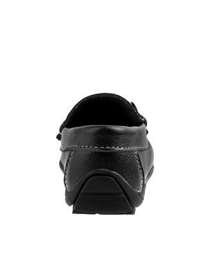 Image showing 5 th Josmo Slip-On Loafer Leather Boy Dress Shoes with Metal Accent (Toddler-Little Kids)
