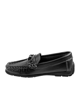 Image showing 6 th Josmo Slip-On Loafer Leather Boy Dress Shoes with Metal Accent (Toddler-Little Kids)