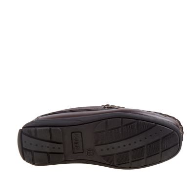 Image showing 1 th Josmo Slip-On Loafer Leather Boy Dress Shoes with Metal Accent (Toddler-Little Kids)