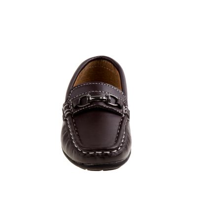 Image showing 3 th Josmo Slip-On Loafer Leather Boy Dress Shoes with Metal Accent (Toddler-Little Kids)