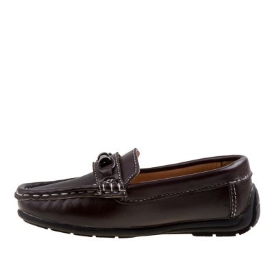 Image showing 6 th Josmo Slip-On Loafer Leather Boy Dress Shoes with Metal Accent (Toddler-Little Kids)