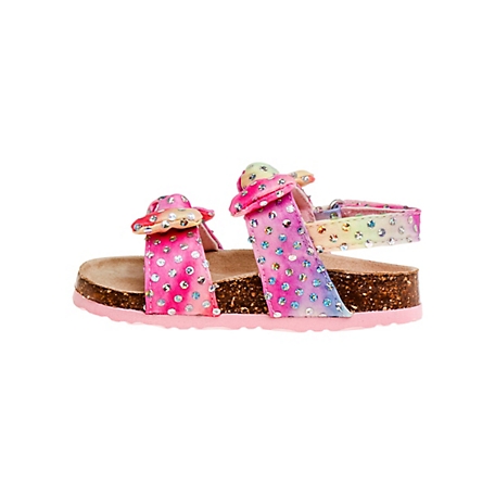 Laura Ashley Footbed Hook and Loop Rainbow Sandals with Ribbons and Dotted  Gems (Toddler-Little Kids) at Tractor Supply Co.