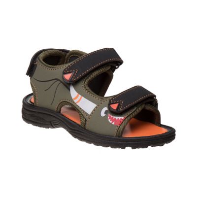 Rugged Bear Double Hook and Loop Sports Open Toe Sandals with Cool Pattern (Toddler/Little Kids)