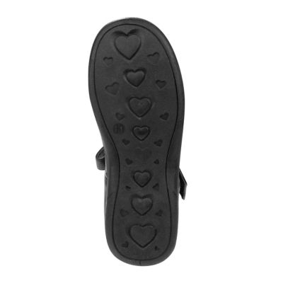 Image showing 1 th Petalia Graceful Hook and Loop School Shoes with Heart Ornament for Girls' (Big Kids-Teens)