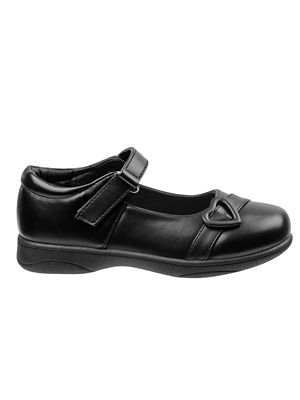 Image showing  Hook and Loop School Shoes with Decorations for Girls' (Little-Big Kids)