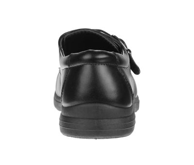 Image showing 5 th Josmo Hook and Loop Black School Shoes for Boys' (Big Kids)