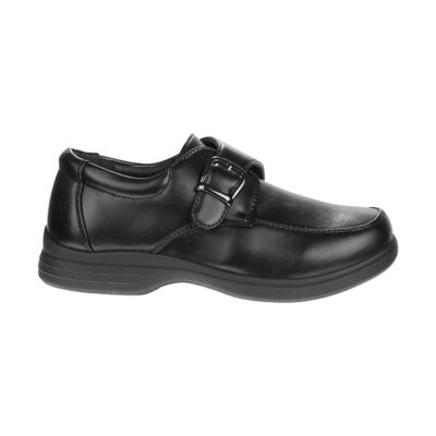 Image showing 4 th Josmo Oxford Uniform Slip-On Comfort School Shoes with Buckle Detail (Toddler-Little Kids)