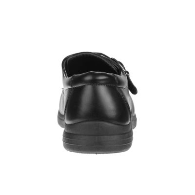 Image showing 5 th Josmo Oxford Uniform Slip-On Comfort School Shoes with Buckle Detail (Toddler-Little Kids)