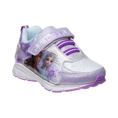 Disney Frozen Hook and Loop Sneakers with Anna and Elsa, Toddler/Little Kids
